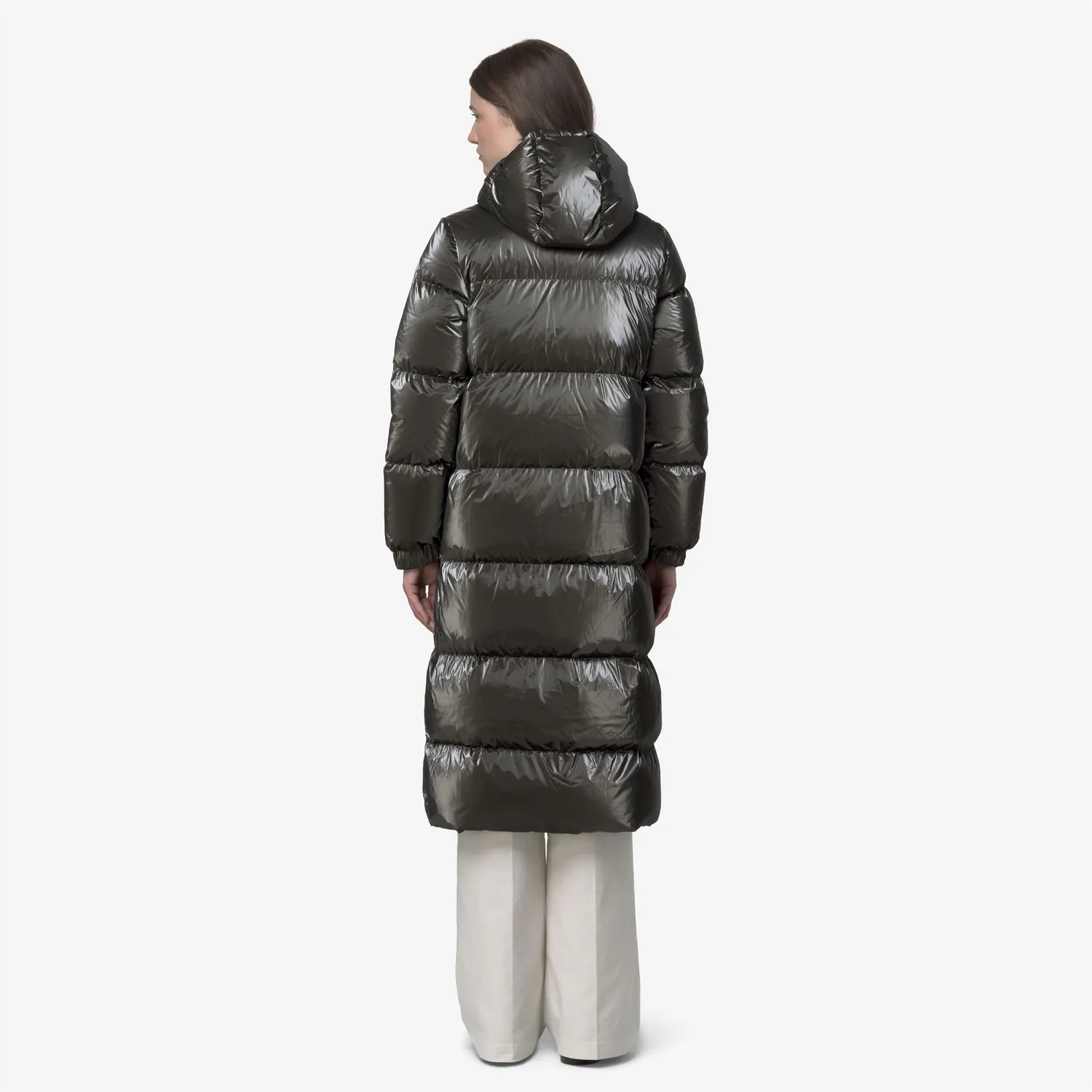 K-Way Ruenne Thermo Pearly palton puf lung negru