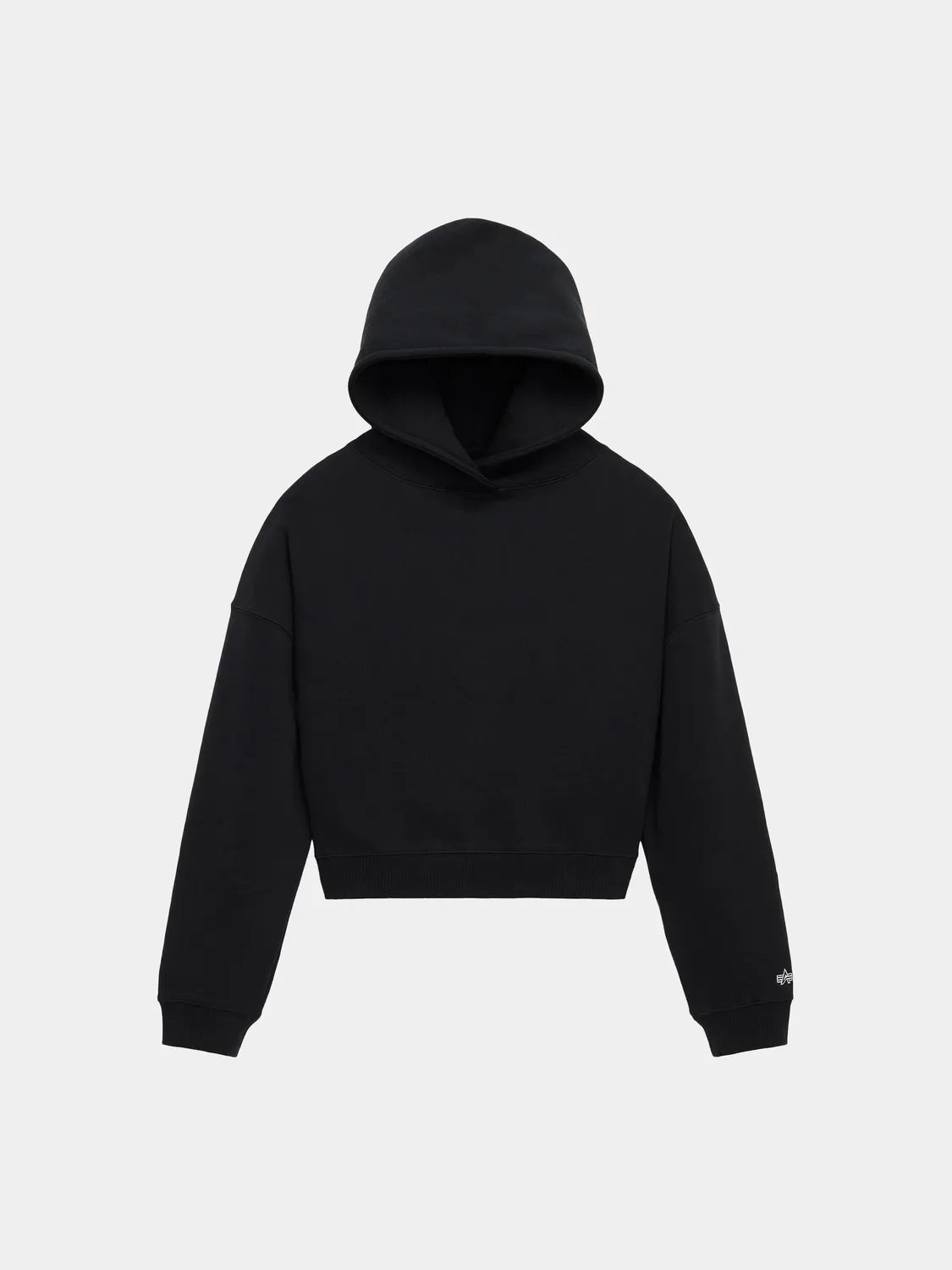 Alpha Industries Essential hanorac cropped dama negru