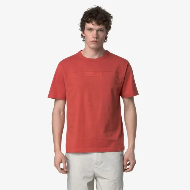 K-Way Fantome Double Label tricou rosu bumbac