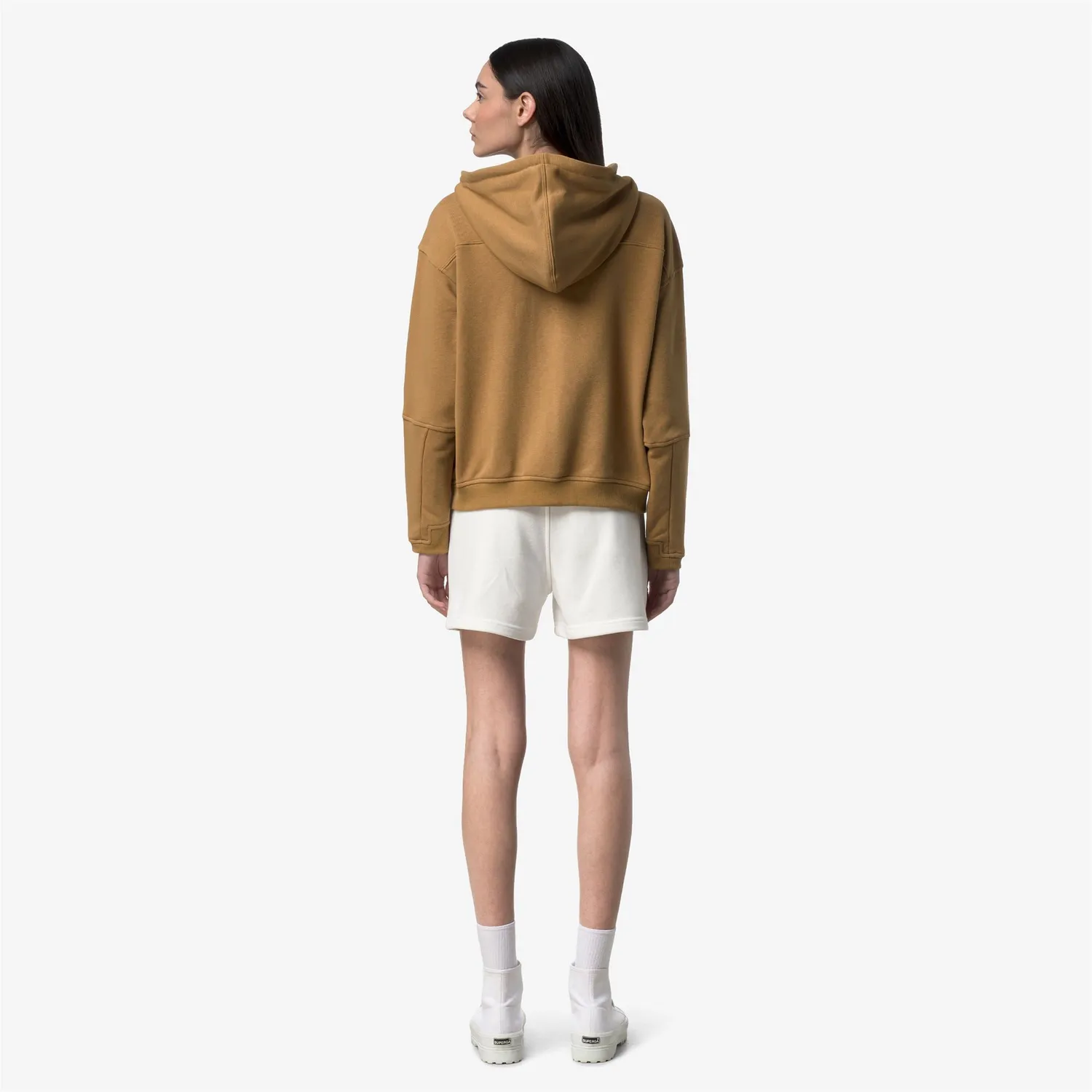 K-Way Lara Poly Cotton hanorac dama maro cu gluga
