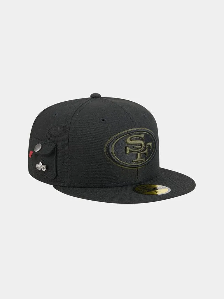 Alpha Industries San Francisco 49ers 59Fifty șapcă neagră fitted