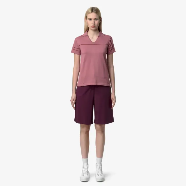 K-Way Mazardy Stripes polo tricotat dama Violet dungi