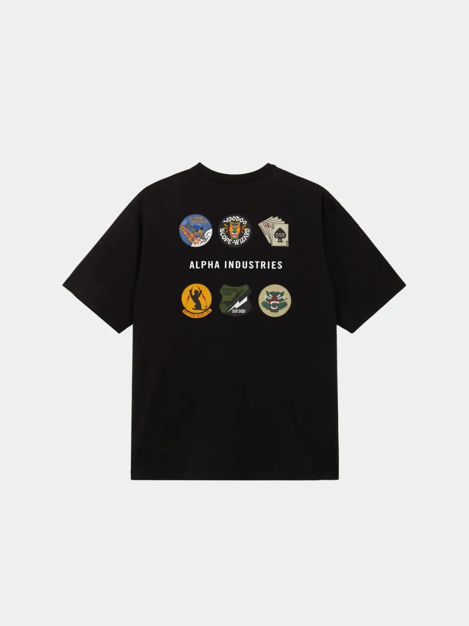 Alpha Industries Patched Tee tricou negru bumbac