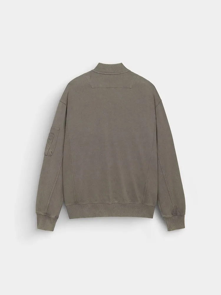 Alpha Industries MA-1 geaca gri French Terry bumbac