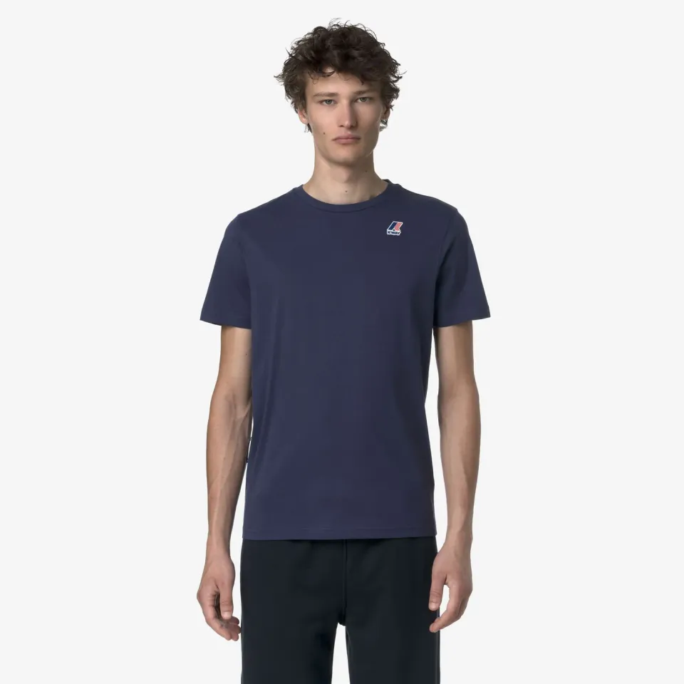 K-Way Leonide tricou unisex albastru bumbac pliabil