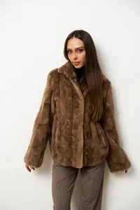 Mareus Fabrica de Blanuri Sandy Pastel 644 haină nurcă damă
