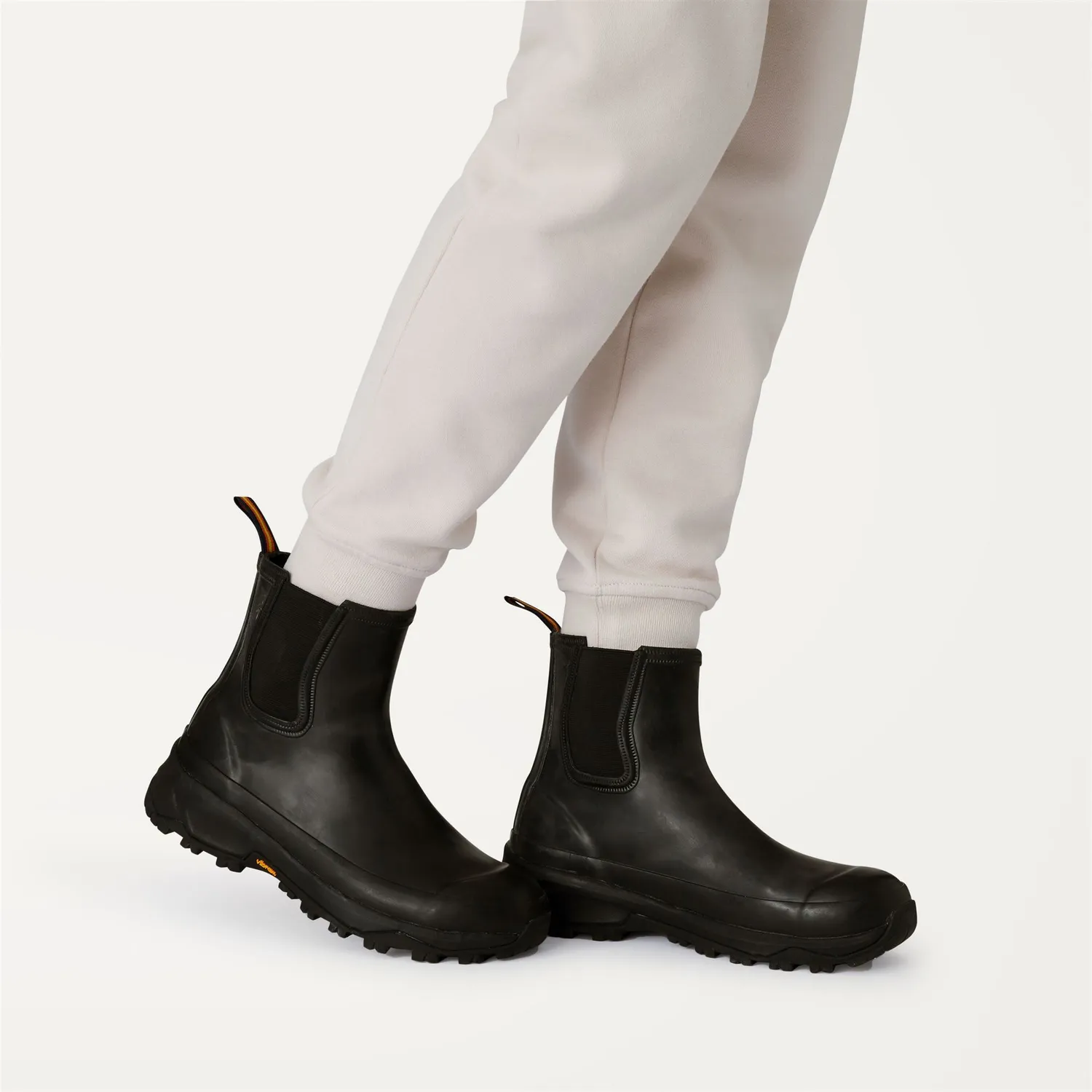 K-Way Raimond cizme ploaie negre cu Vibram
