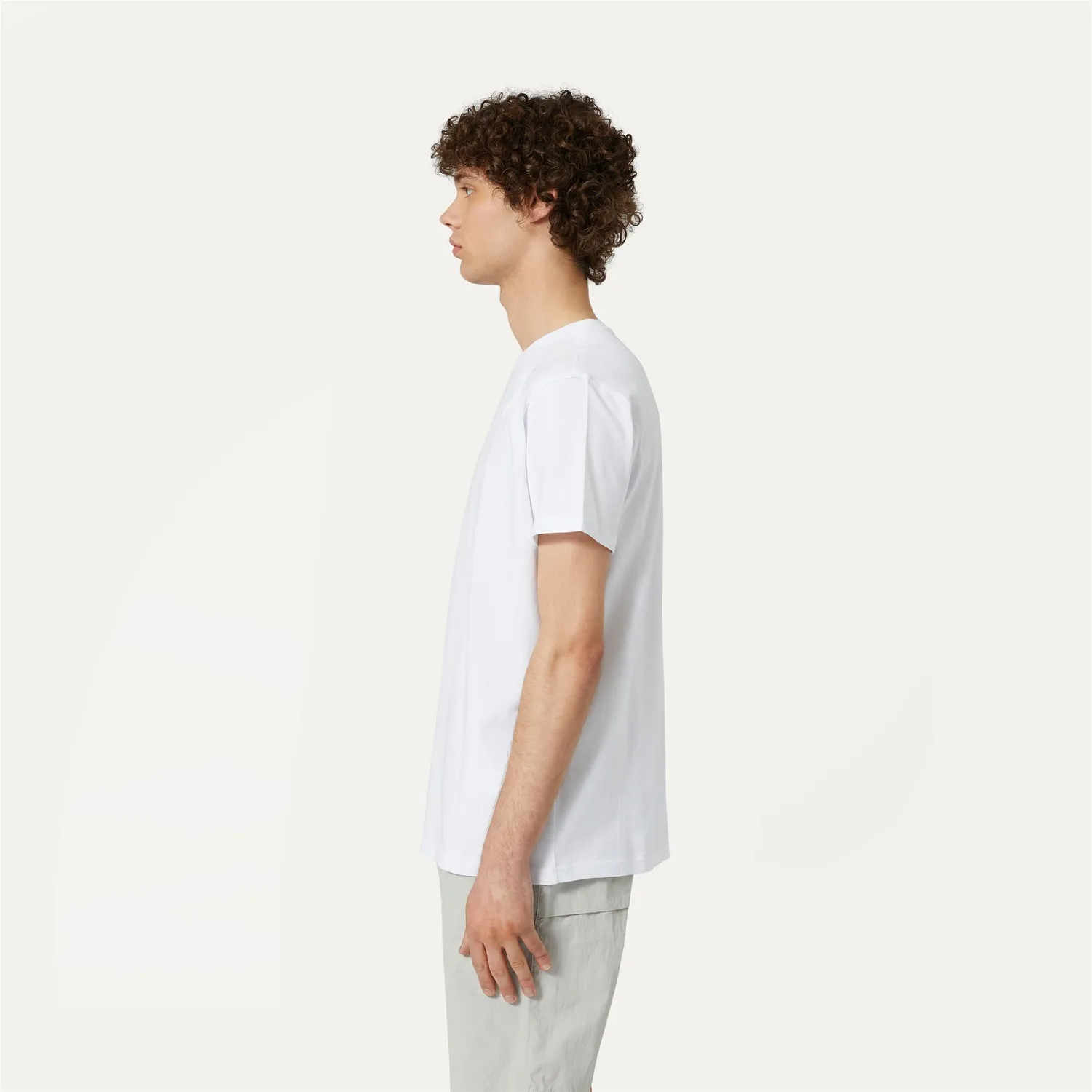 K-Way Elliot tricou alb White logo spate