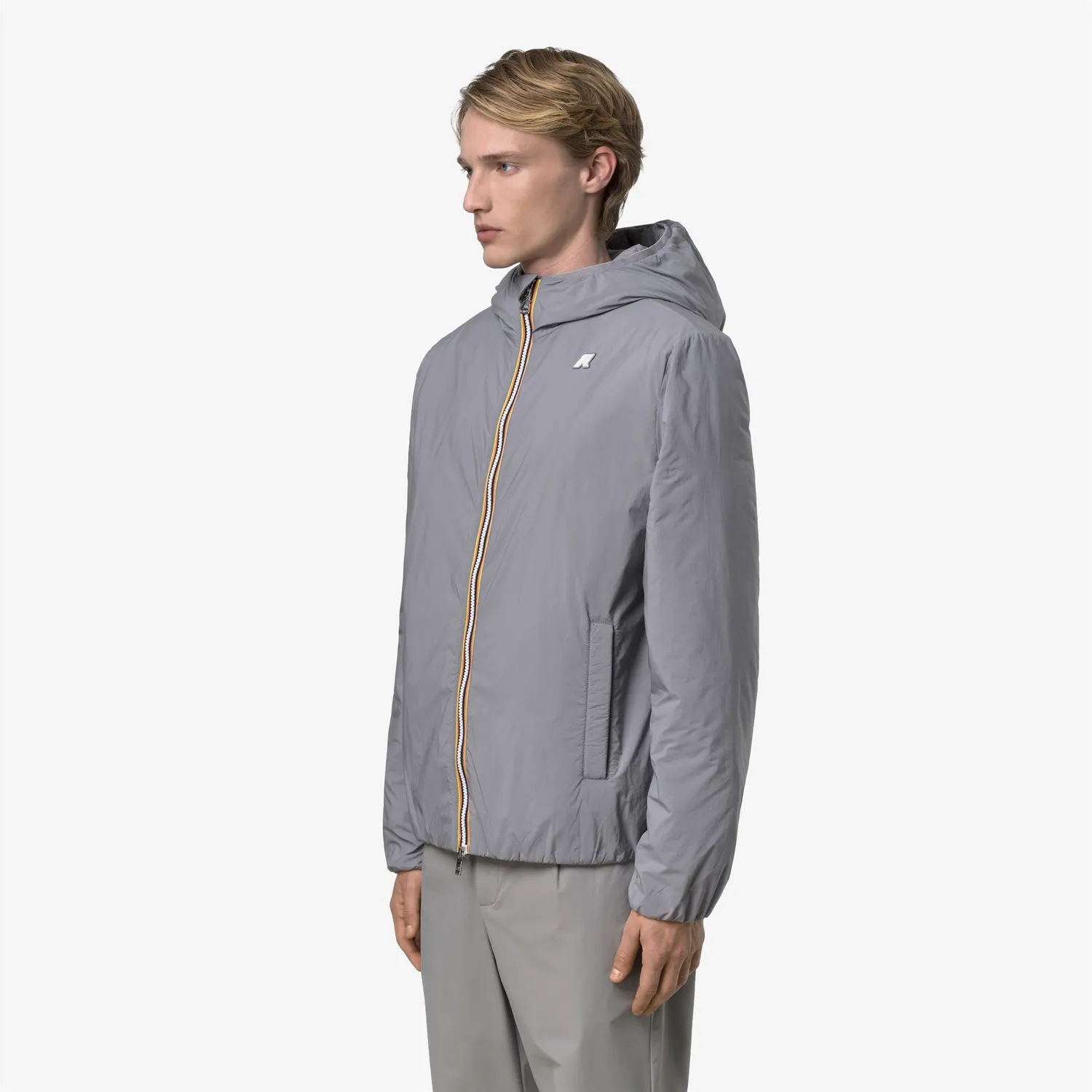 K-Way Jack Plain Warm K2136DW geaca Grey Frost calduroasa