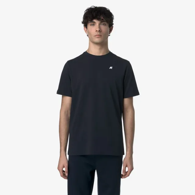 K-Way Odom Jersey Slim tricou barbati albastru bumbac