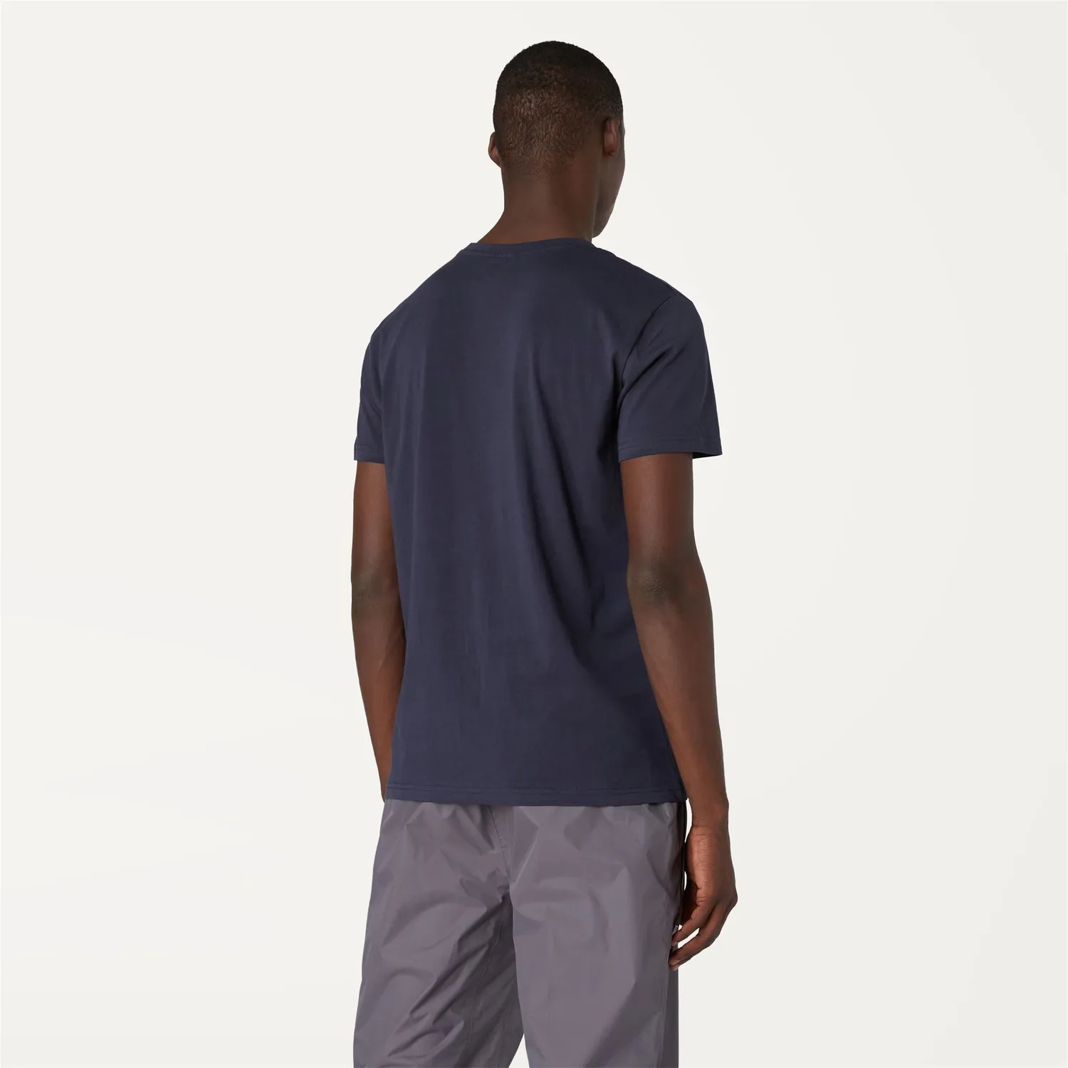 K-Way Pete Macro Logo tricou barbati Blue Depth bumbac