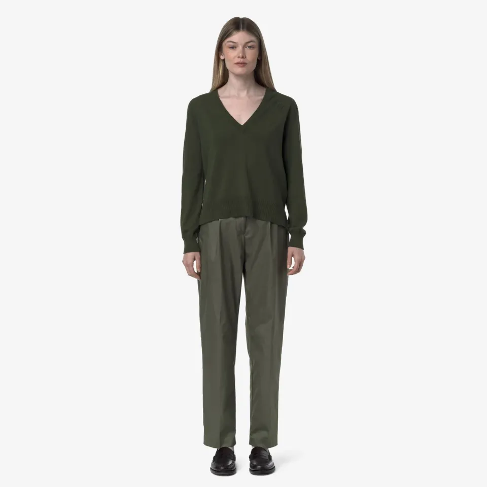 K-Way Eyre Twill Tech pantaloni dama verzi chino