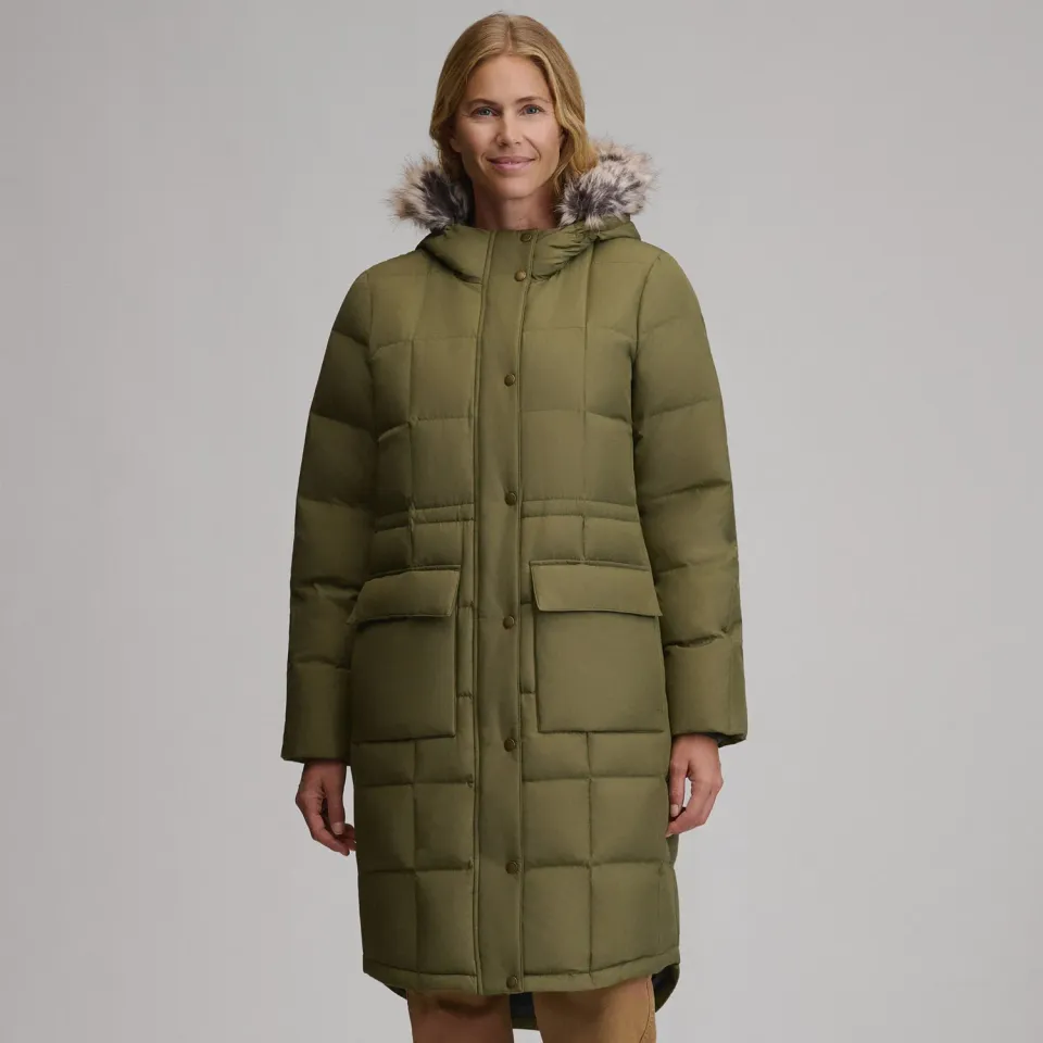Eddie Bauer Heritage parka neagra lunga captusita