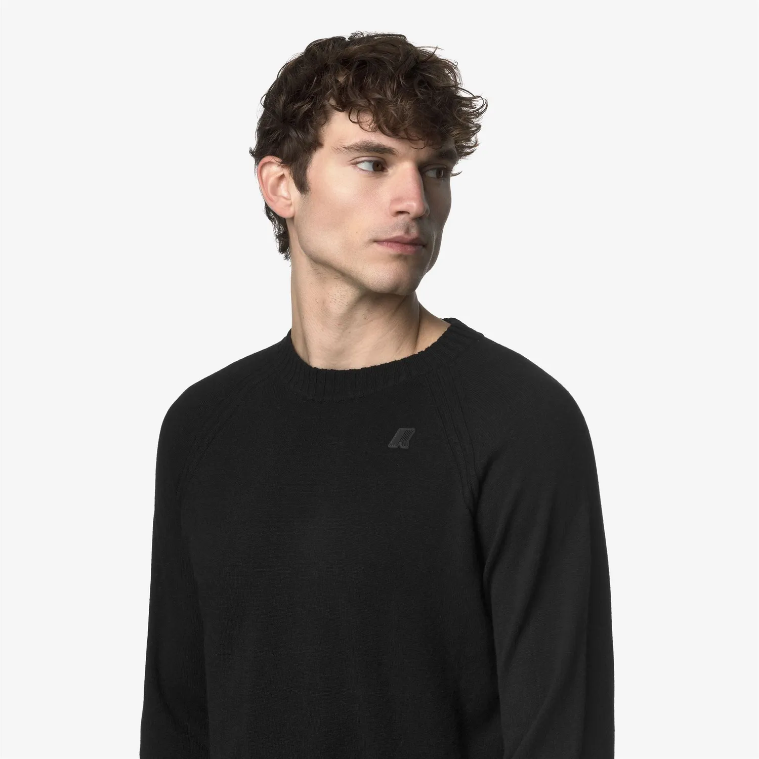 K-Way Sebas Wool Cashmere pulover negru bărbați