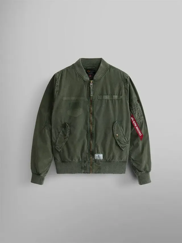 Alpha Industries L-2B Rip and Repair bomber OG-107 green
