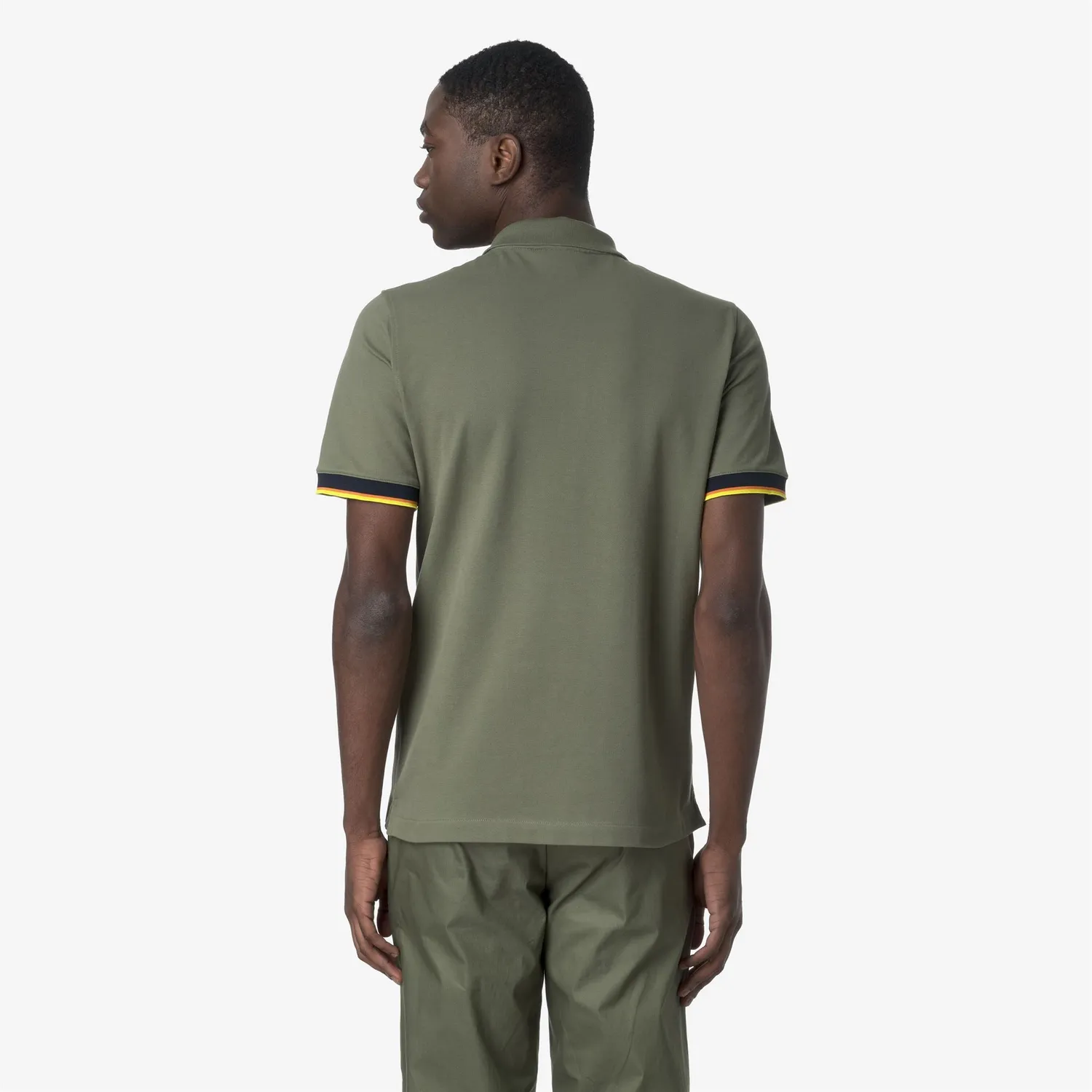 K-Way Vincent Pique Slim polo verde bumbac elastic