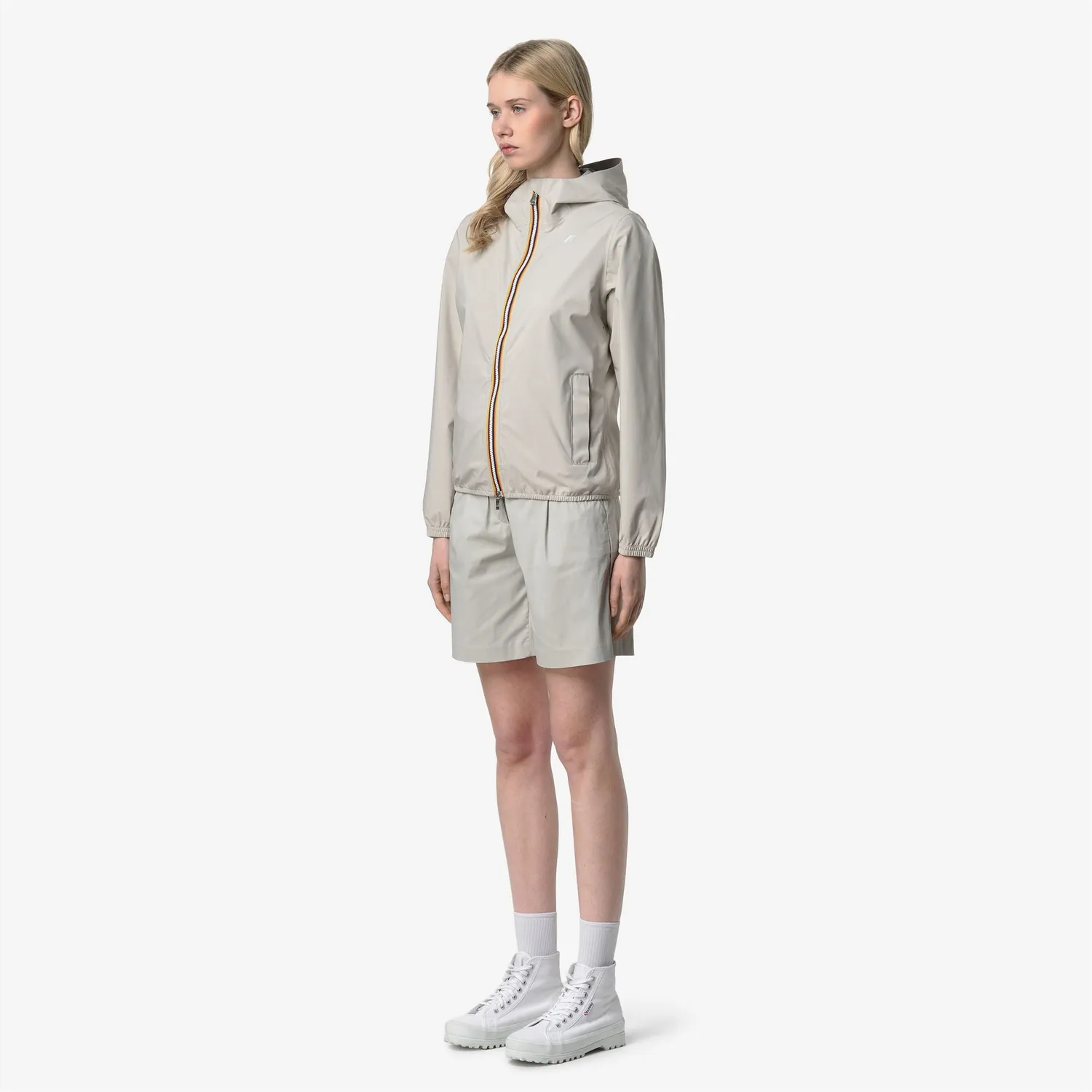 K-Way Lil 2.0 Stretch Dot geaca femei bej impermeabila