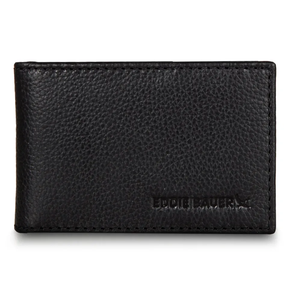 Eddie Bauer Signature portofel piele negru cu clips RFID