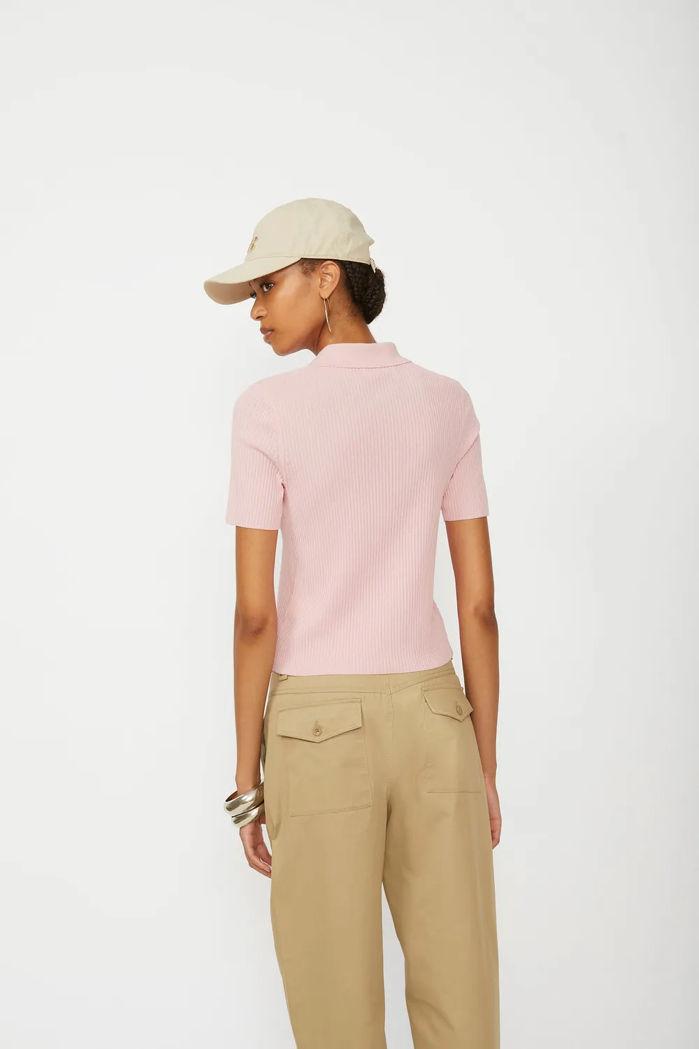 Isabelle Blanche polo tricotat bumbac roz S