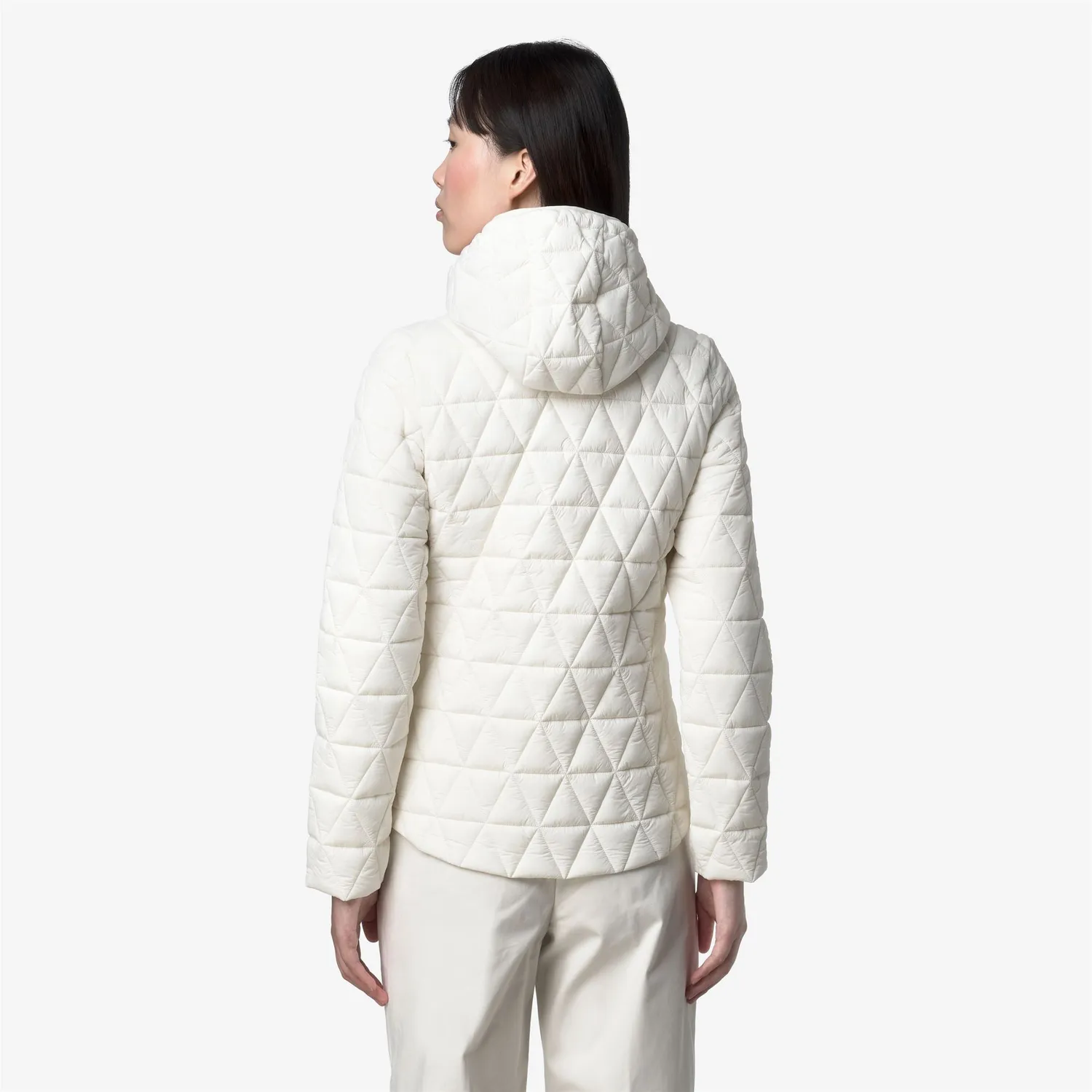 K-Way Lil Diamond Quilted Warm geacă damă White Gardenia