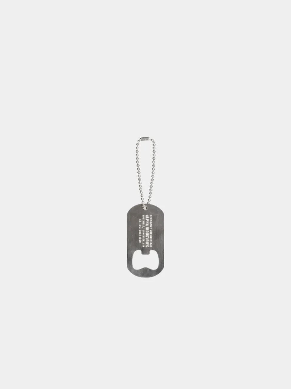 Alpha Industries Bottle Opener breloc Silver oțel inoxidabil