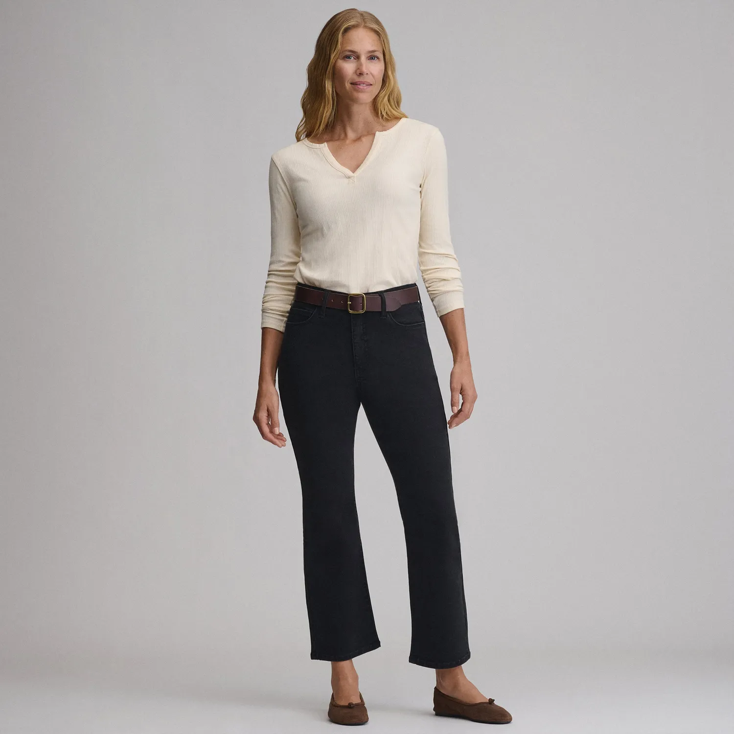 Eddie Bauer Venture Stretch Kick-Flare blugi Misty Blue elastici