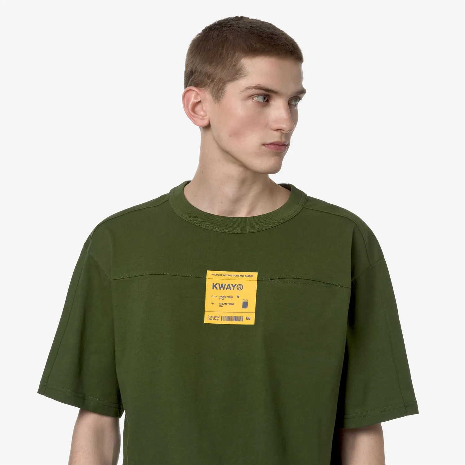 K-Way Fantome Print-Pocket tricou verde bumbac