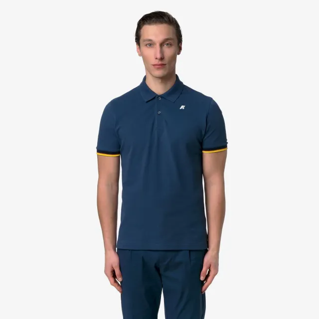 K-Way Vincent Pique Slim polo barbati albastru