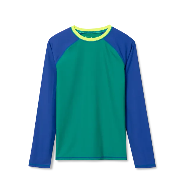 Eddie Bauer Sea Spray rashguard baieti albastru UPF 50+ maneca