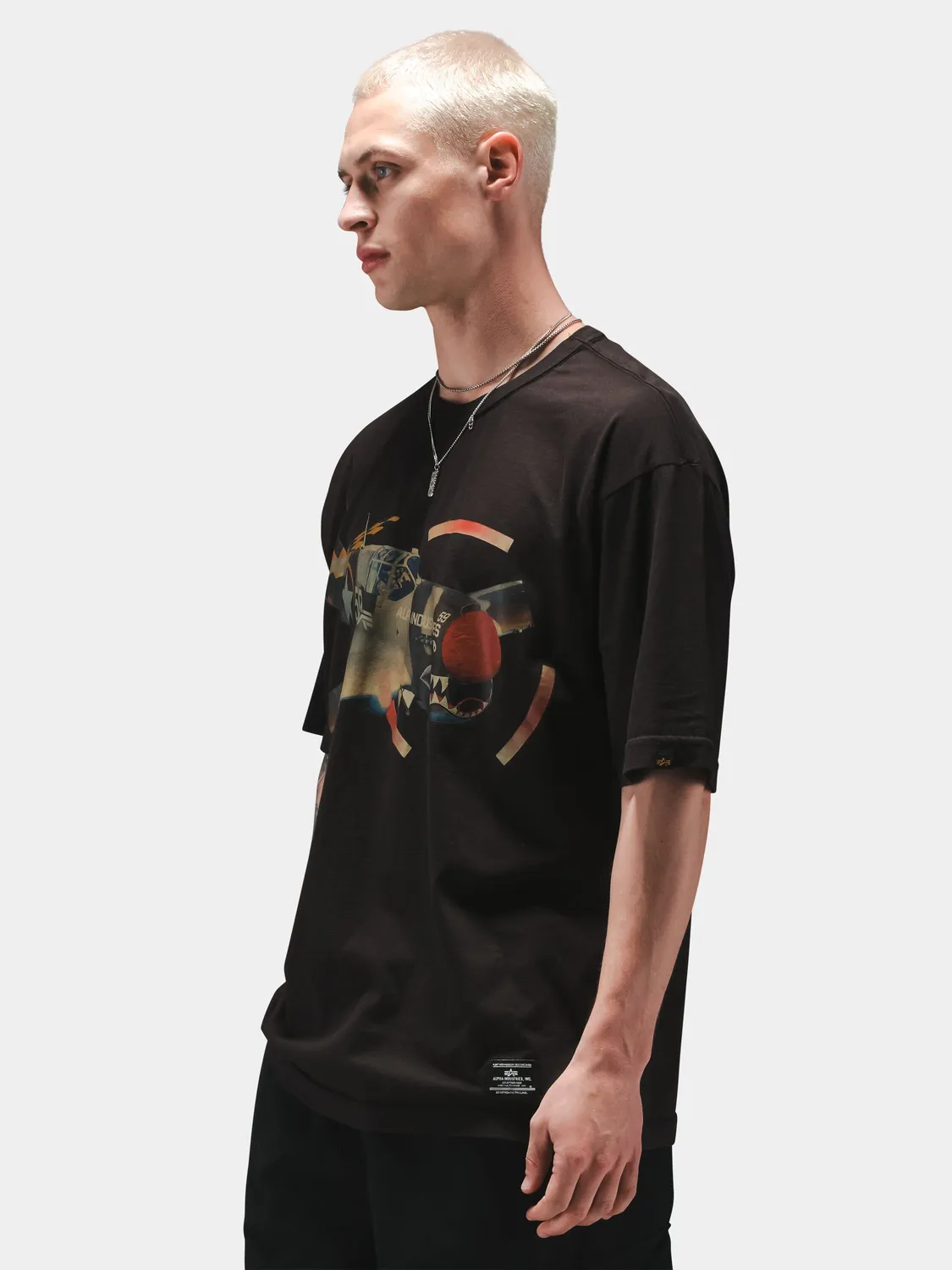 Alpha Industries Tiger Brigade Relaxed tricou negru bumbac