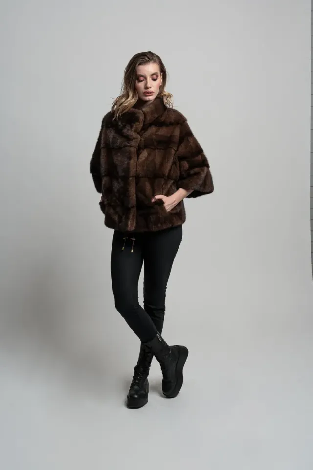 Mareus 212 haina vizon dama chocolate oversized 55cm