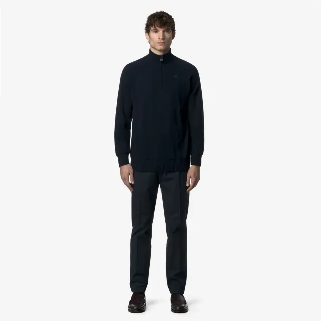 K-Way Ailton Twill Tech pantaloni chino albastru