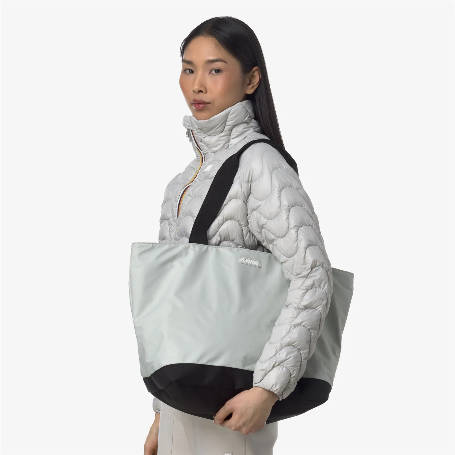 K-Way Clere geanta tote bej deschis marime unica