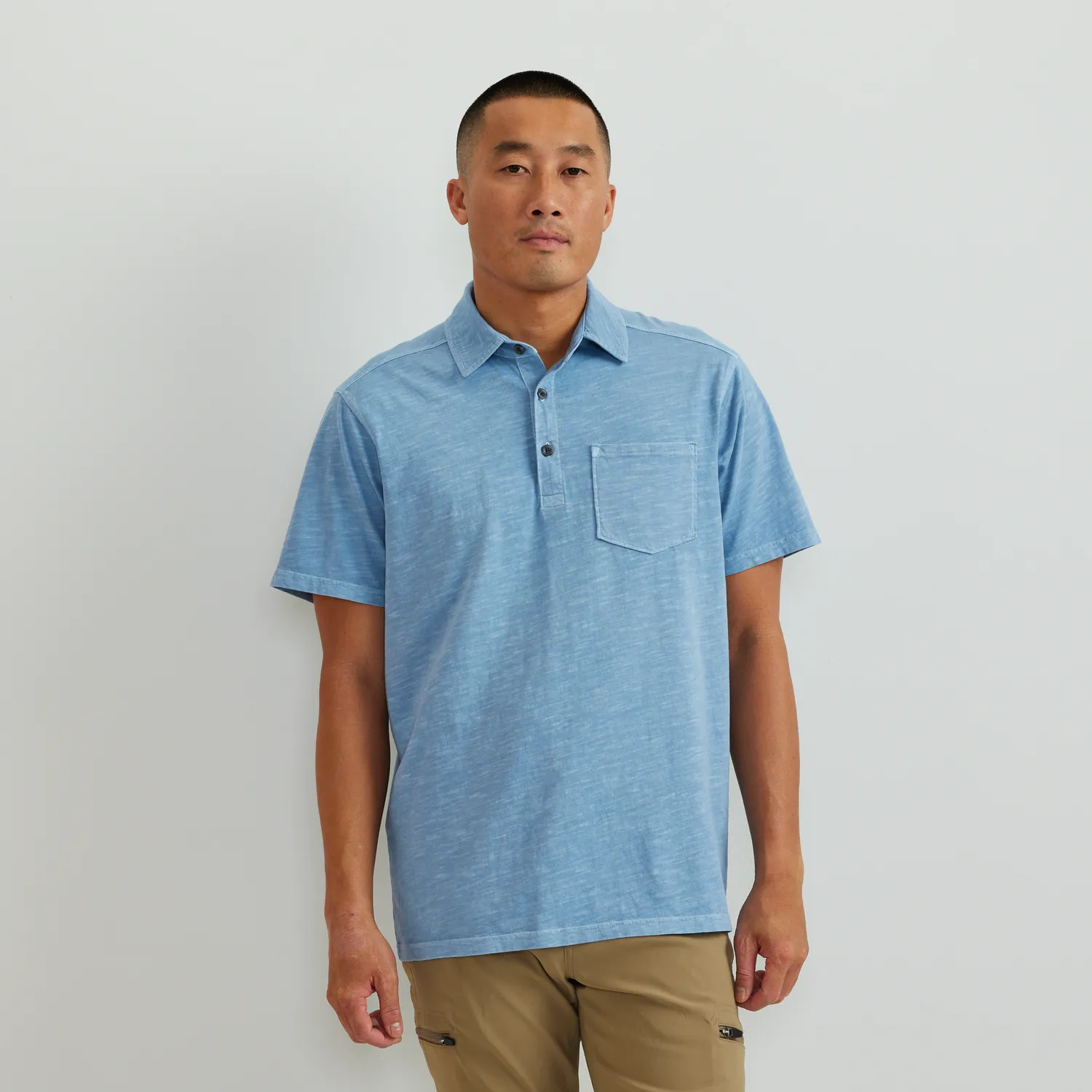 Eddie Bauer Sunwashed tricou polo barbati albastru bumbac