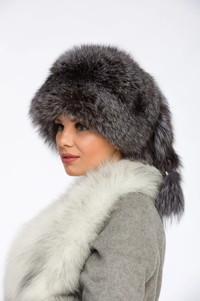 Mareus Grey Frost 19 caciula blana vulpe argintie
