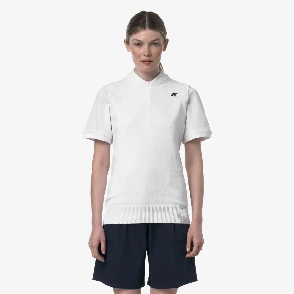 K-Way Jeano Mix Cotton Golf vesta White Bright din bumbac