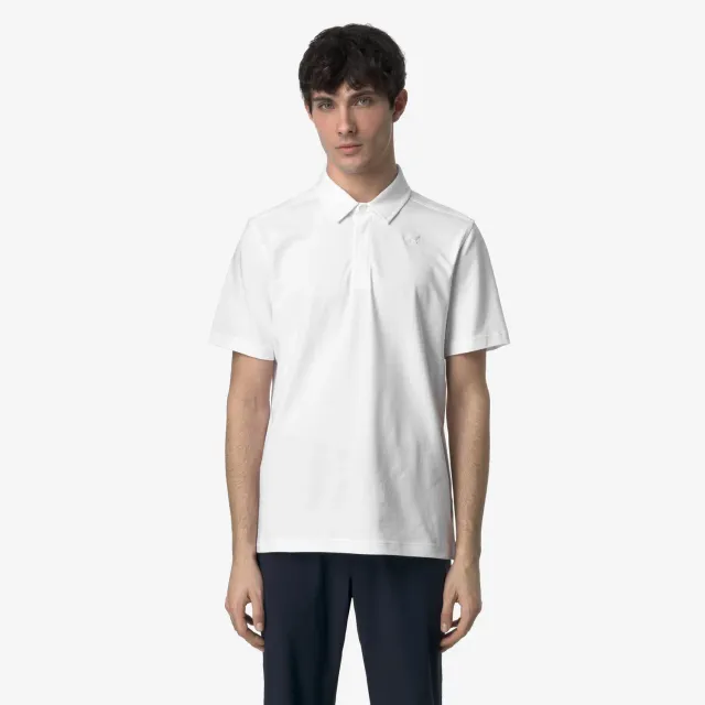 K-Way Vincelle Light Stretch Jersey polo barbati alb bumbac