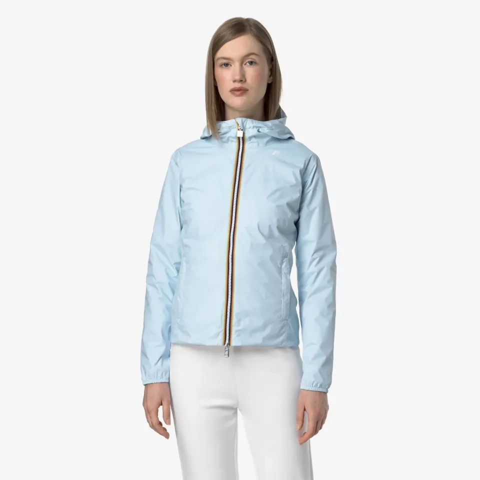 K-Way Lily Plus.2 Double geaca scurta reversibila bej-bleu