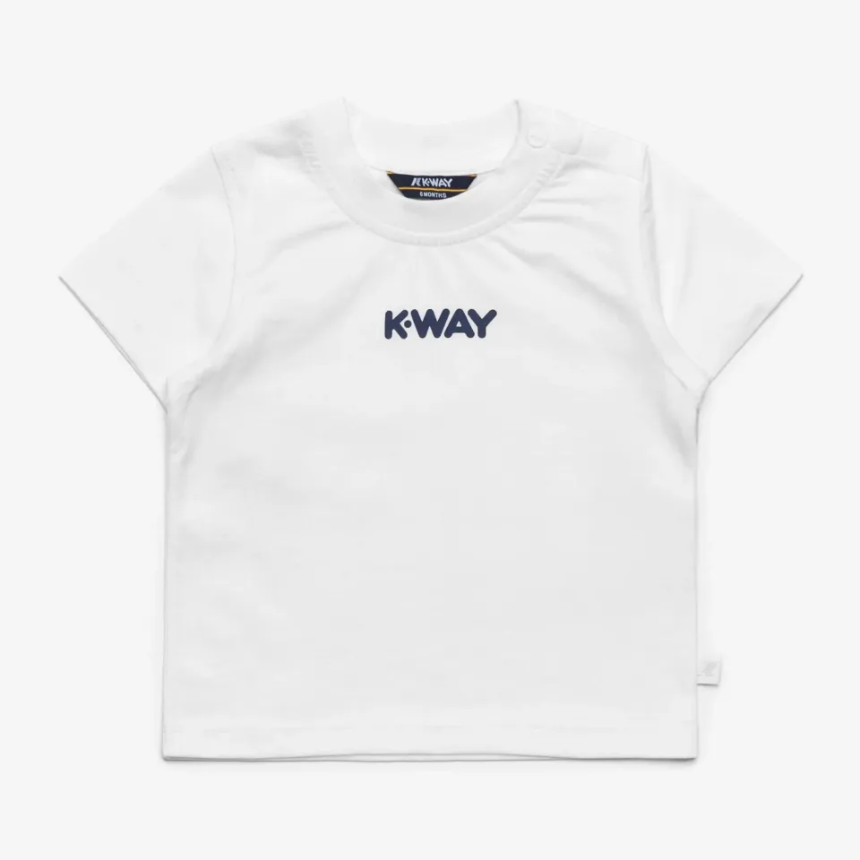 K-Way Pete K11613W tricou copii alb bumbac