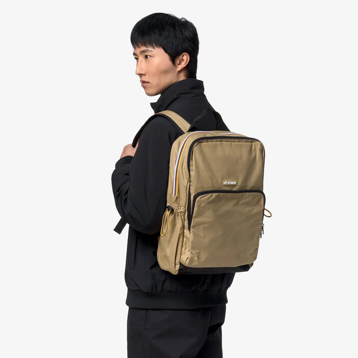 K-Way Gizy rucsac Beige Khaki laptop impermeabil