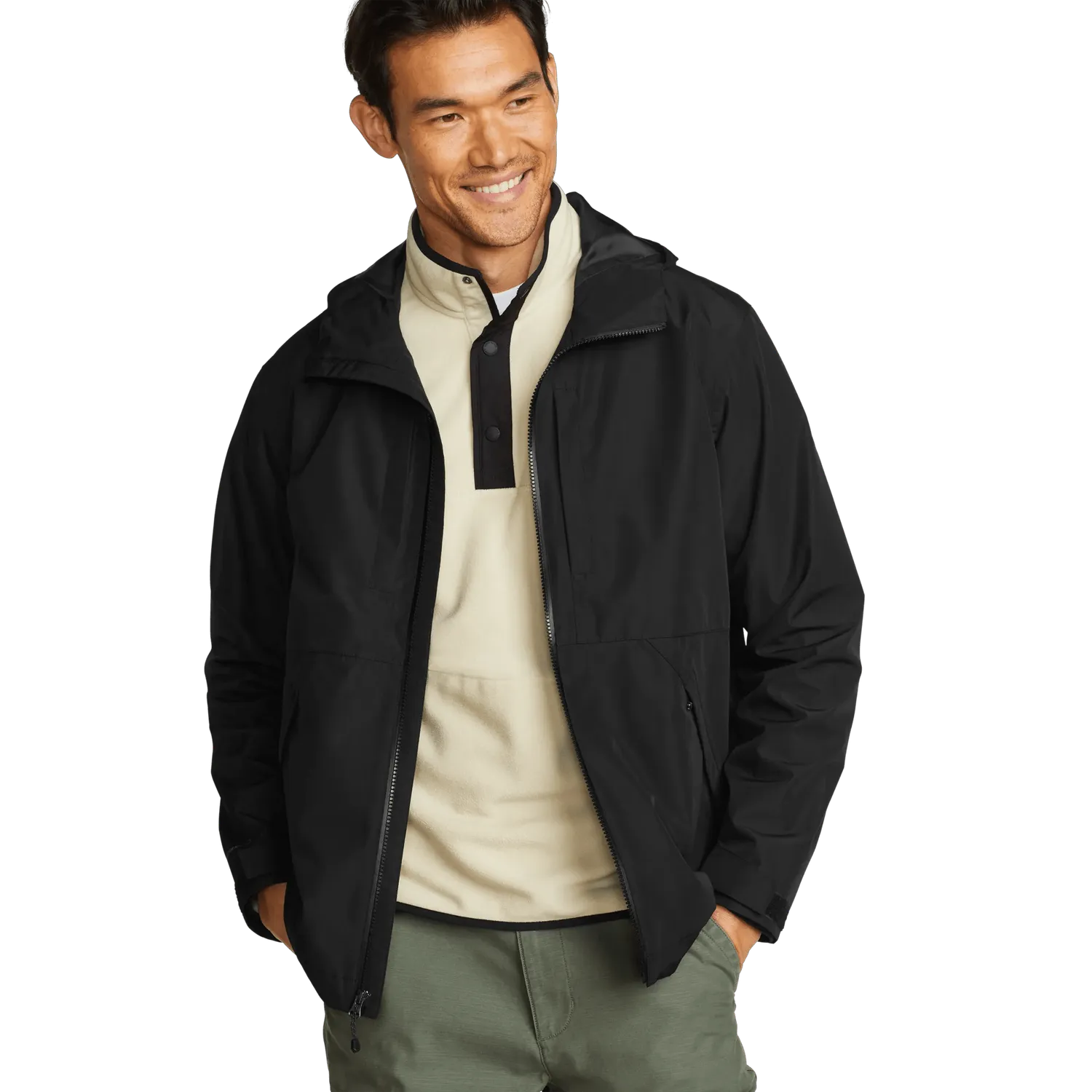 Eddie Bauer Seaward geaca ploaie barbati neagra waterproof