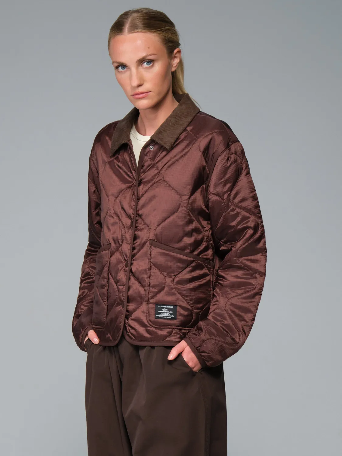 Alpha Industries Coast Liner geacă damă cocoa nailon