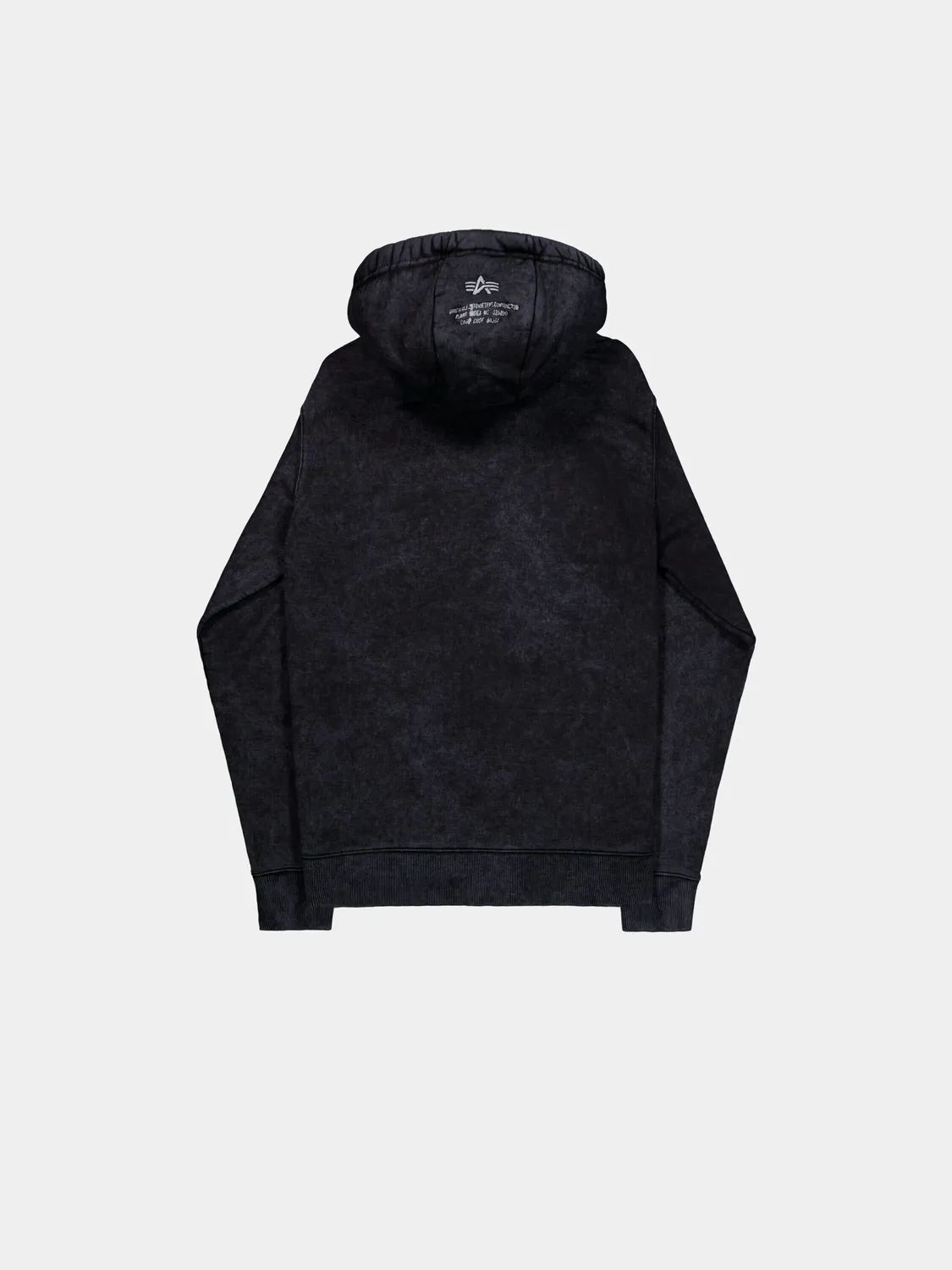 Alpha Industries Acid Logo hanorac negru fleece gros 450g