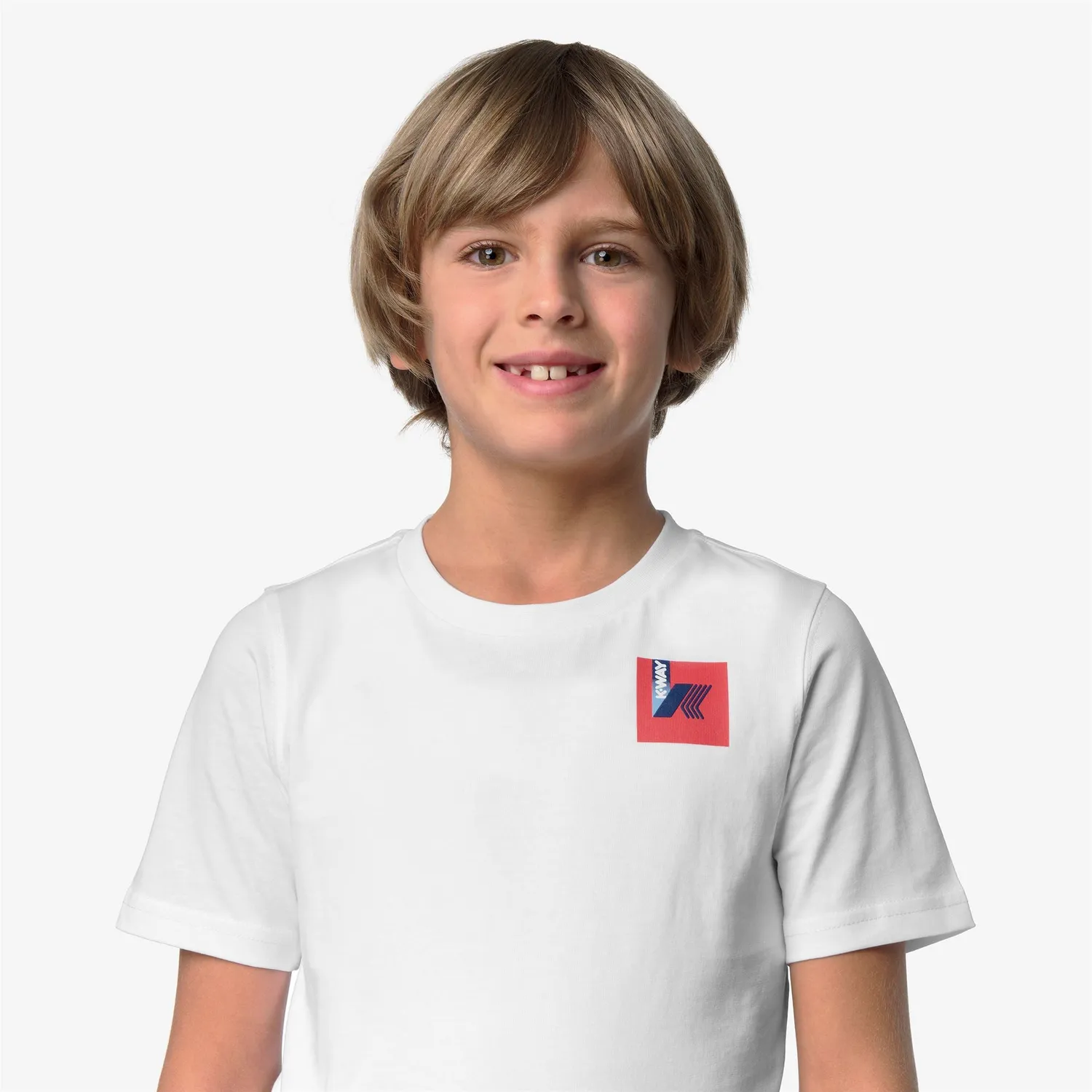 K-Way Leonide Colorful Square tricou copii alb pliabil