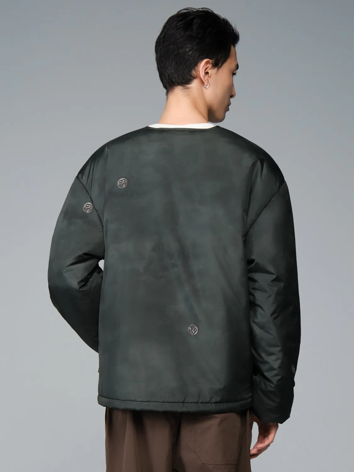 Alpha Industries Reed Vintage Print liner geacă Deep Forest rezistentă