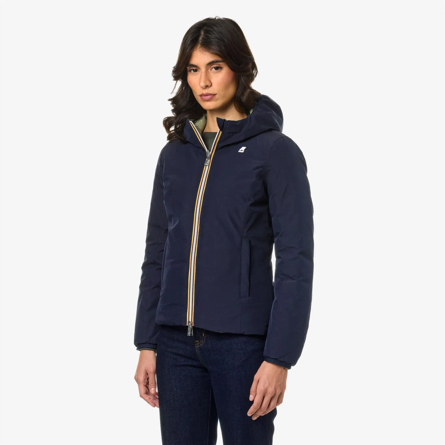 K-Way Lily St Thermo Double geaca dama albastru-verde calduroasa
