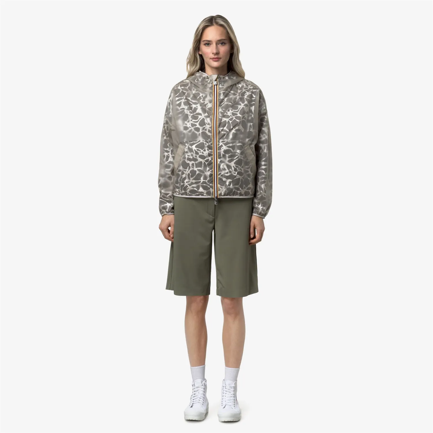 K-Way Laurette Light geaca dama scurta verde reversibila