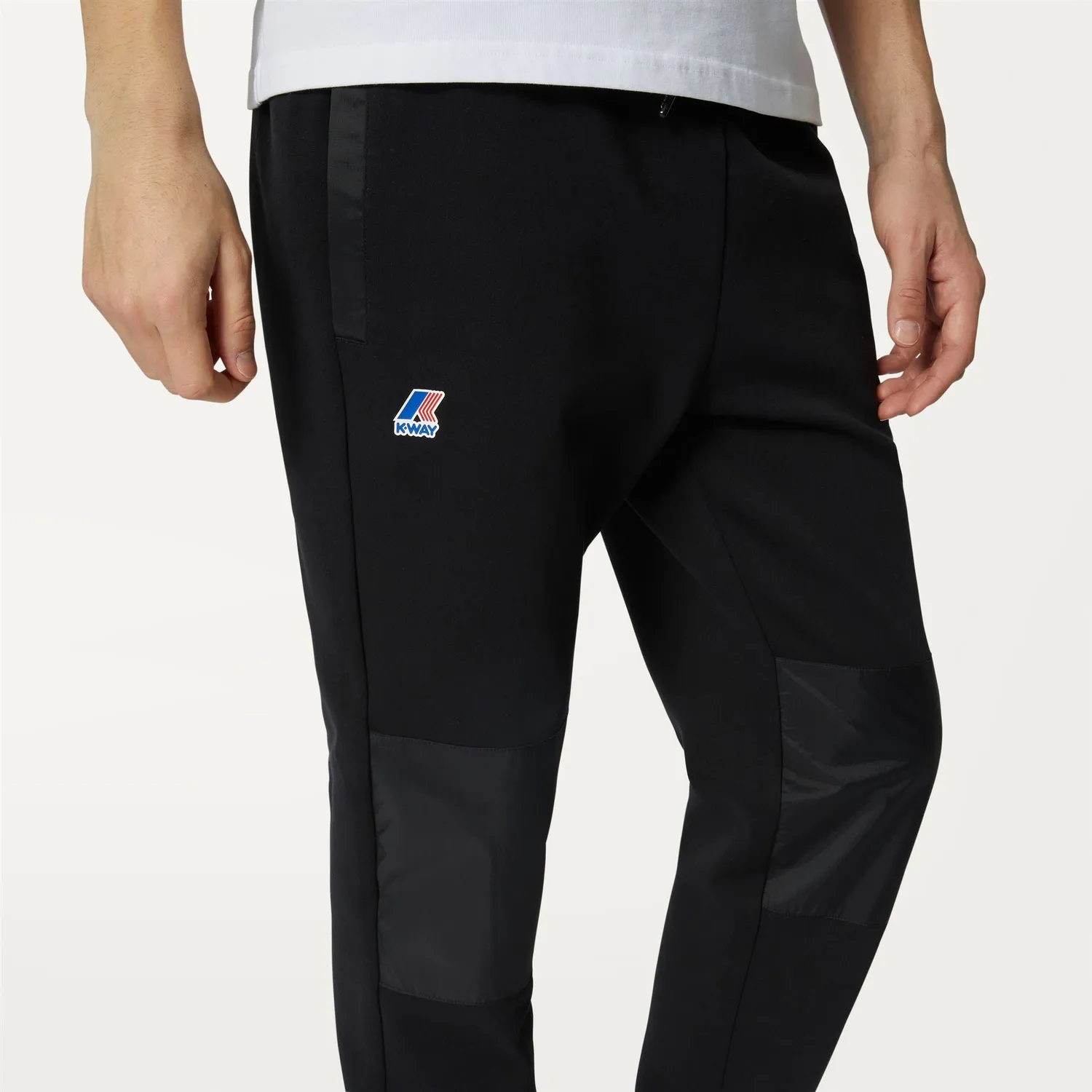 K-Way Le Vrai Bishev pantaloni sport negri bumbac