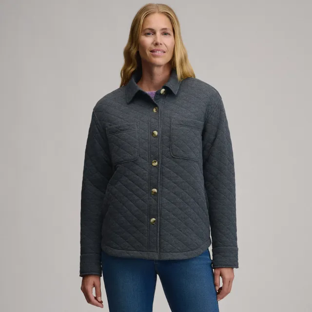 Eddie Bauer Quilted Shirt Jacket geaca Charcoal Heather matlasata
