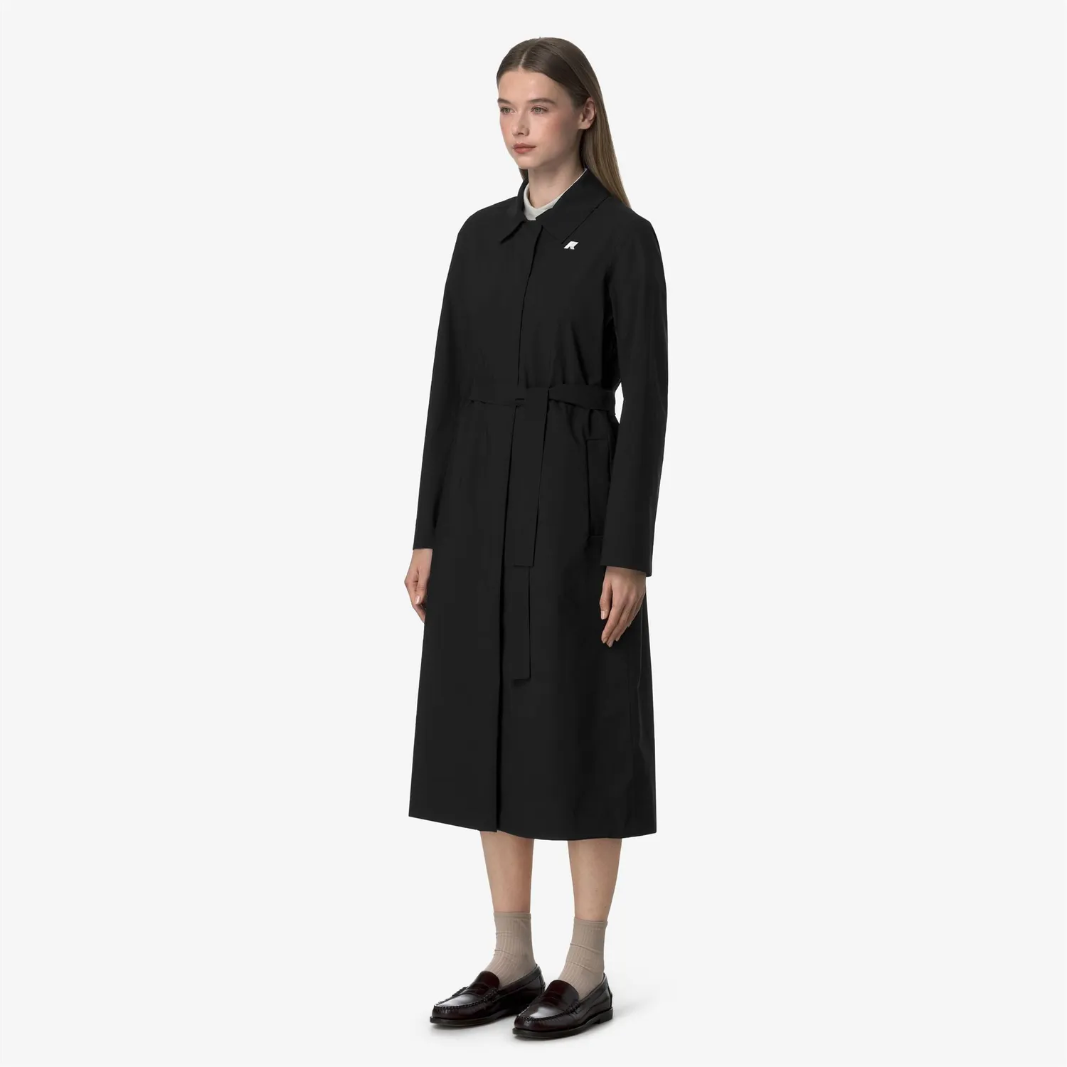 K-Way Barbra Stretch palton damă negru lung
